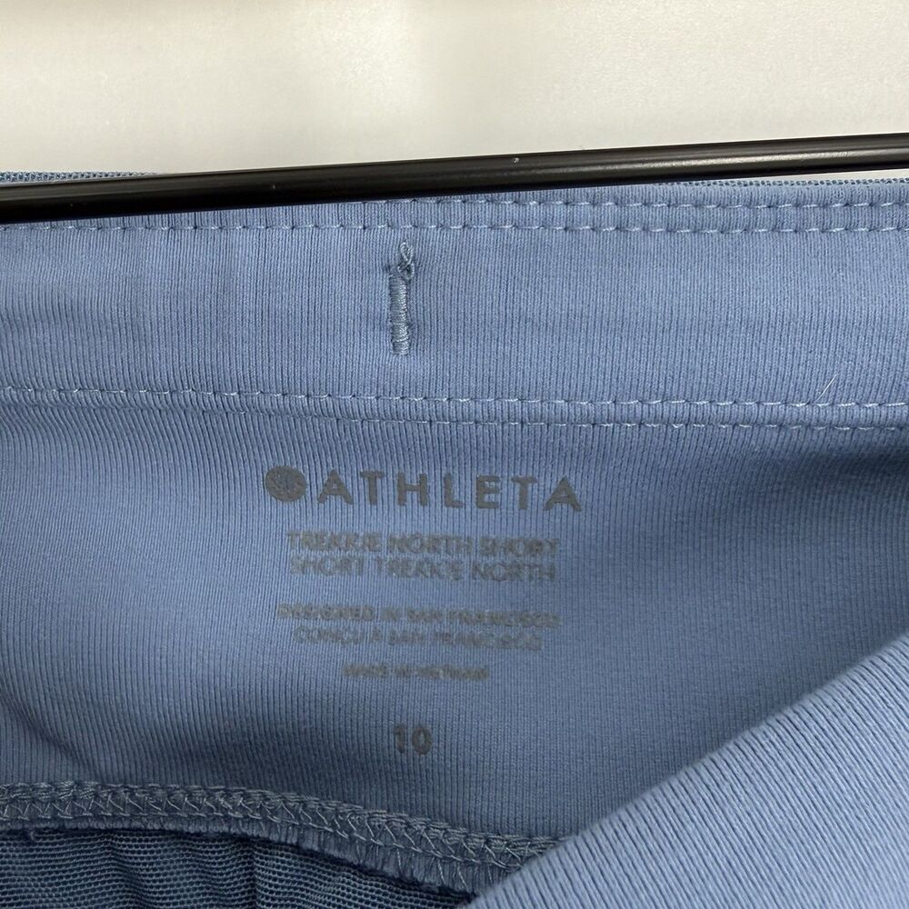 Athleta Trekkie North Shorts Size 10 Womens Blue Hiking Trail Stretch Gorpcore - Picture 3 of 8